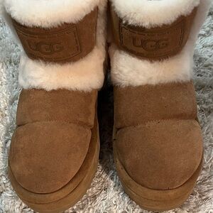UGG Tan and Cream Ankle Boots